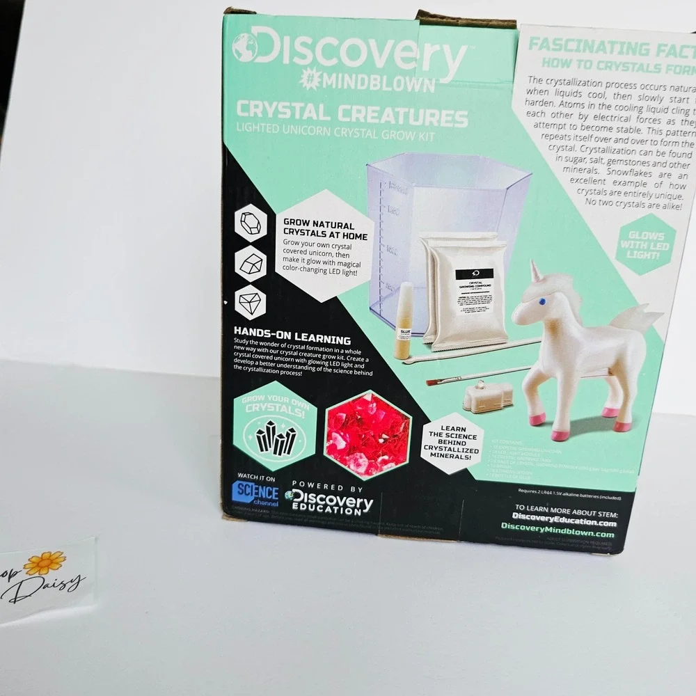Discovery Mindblown Lighted Unicorn‎ Crystal Creatures Set Grow Stem -  1395